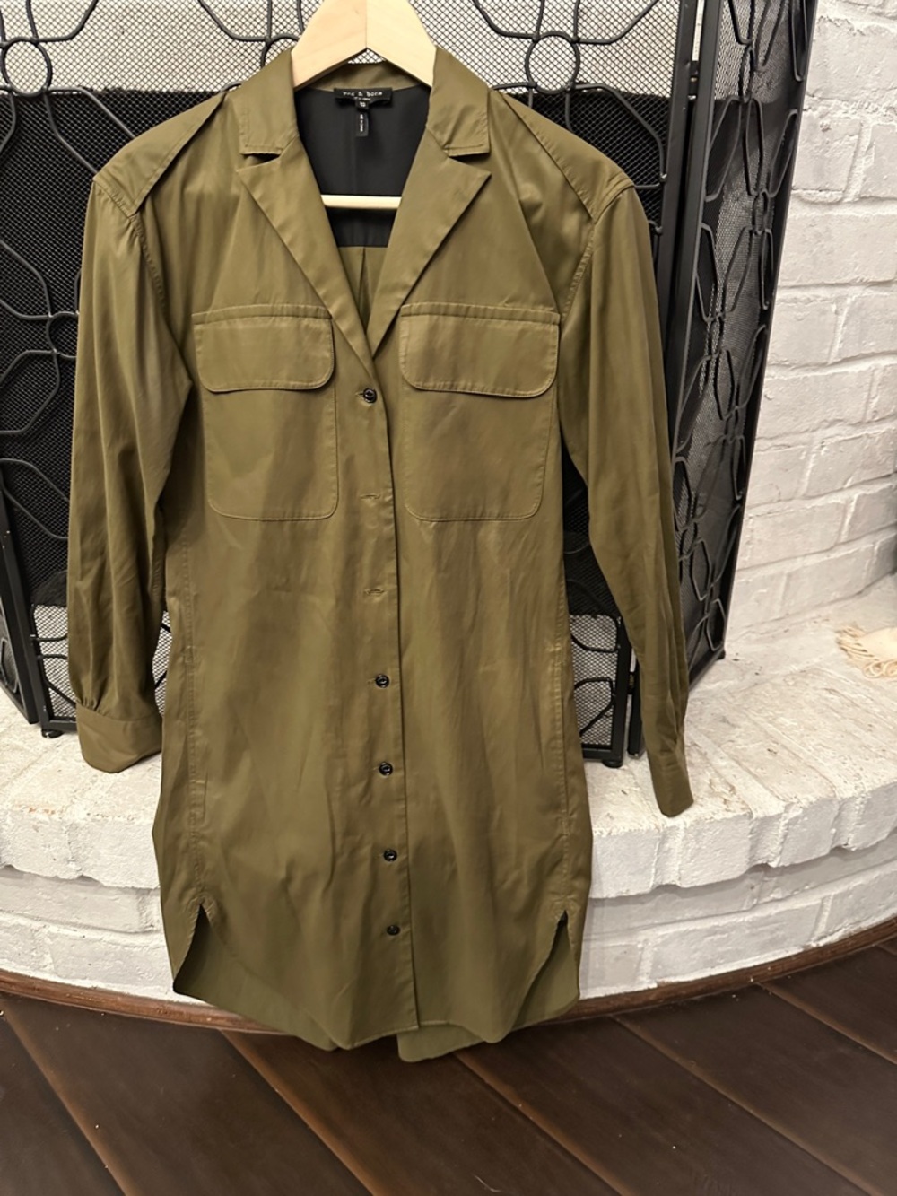 rag & bone Olive Green Longline shirt dress
